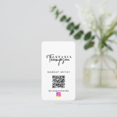 Influencer Beauty Nail Tech Social Media QR-Code Visitenkarte (Stehend Vorderseite)