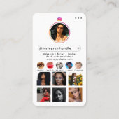 Influencer Beauty Nail Tech Social Media QR-Code Visitenkarte (Rückseite)