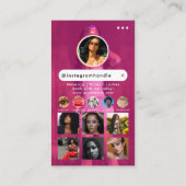 Influencer Beauty Nail Tech Social Media QR-Code Visitenkarte (Rückseite)