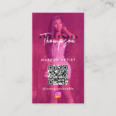Influencer Beauty Nail Tech Social Media QR-Code Visitenkarte (Vorderseite)