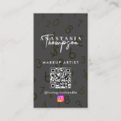 Influencer Beauty Nail Tech Social Media QR-Code Visitenkarte (Vorderseite)