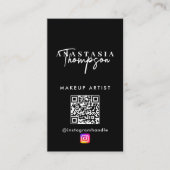 Influencer Beauty Nail Tech Social Media QR-Code Visitenkarte (Vorderseite)