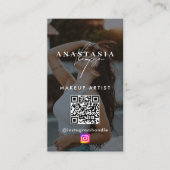 Influencer Beauty nails Social Media Black Modern Visitenkarte (Vorderseite)