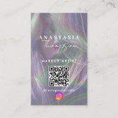 Influencer Beauty Nails Social Media Holographic Visitenkarte (Vorderseite)