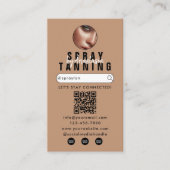 Influencer Beauty Spray Tanning Salon Tan Fotos Visitenkarte (Vorderseite)