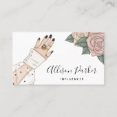Influencer Blogger Business Card Visitenkarte (Vorderseite)
