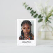 Influencer Blogger Custom QR & Foto Visitenkarte (Stehend Vorderseite)