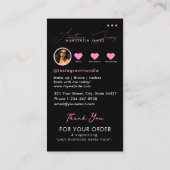 Influencer Business Grid Social Media Vielen Dank Visitenkarte (Rückseite)