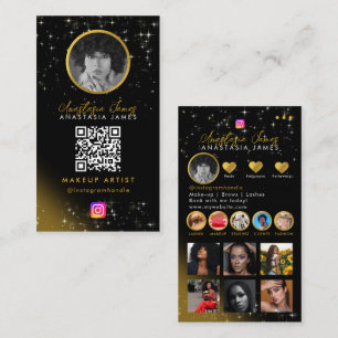 Influencer-Foto Füttre Grid Social Media-Glitzern Visitenkarte