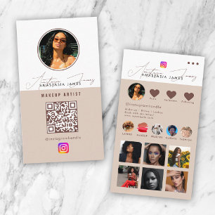 Influencer-Foto Füttre Social Media QR-Code neutra Visitenkarte
