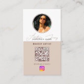 Influencer-Foto Füttre Social Media QR-Code neutra Visitenkarte (Vorderseite)