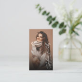 Influencer-Foto-Social-Media-QR-Code Visitenkarte (Stehend Vorderseite)