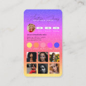 Influencer Füttre Grid Social Media QR Code Busine Visitenkarte (Rückseite)