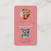 Influencer Füttre Grid Social Media QR Code Busine Visitenkarte (Vorderseite)