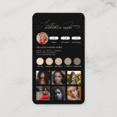 Influencer Füttre Grid Social Media QR Code Busine Visitenkarte (Rückseite)