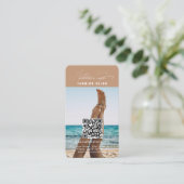 Influencer Füttre Grid Social Media QR Code Busine Visitenkarte (Stehend Vorderseite)