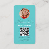 Influencer Füttre Grid Social Media QR Code Busine Visitenkarte (Vorderseite)