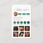 Influencer Füttre Grid Social Media QR Code Green Visitenkarte (Rückseite)