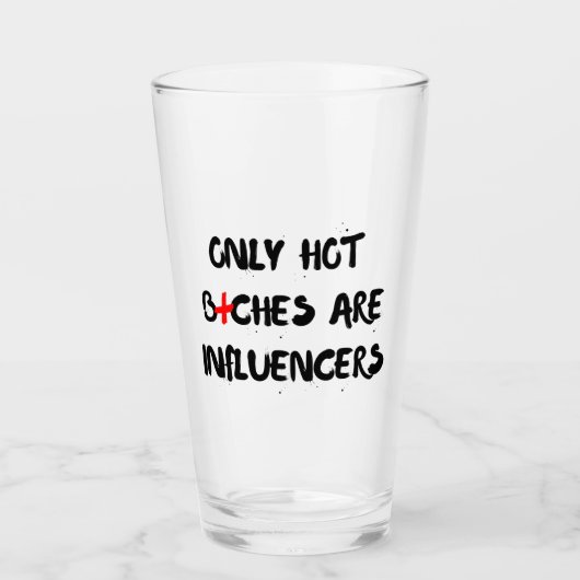 Influencer Gift Vintag Funny Trendsetter Glas (Vorderseite)
