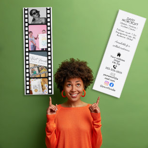 Influencer-Mediakit-Filmstreifen-Karte-Vorlage Mini Visitenkarte