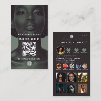 Influencer Photo Collage Social Media QR Code Visitenkarte