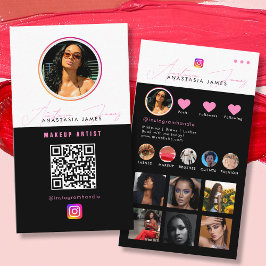 Influencer Photo Feed Grid Social Media QR Code  Visitenkarte