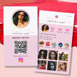 Influencer Photo Feed Grid Social Media QR Code  Visitenkarte