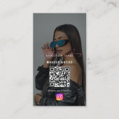 Influencer Photo Grid Social Media Leopard Print Visitenkarte (Vorderseite)
