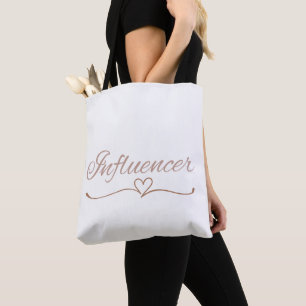 Influencer-Schriftzug, lustiges Geburtstagsgeschen Tasche
