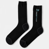INFLUENCER Unisex Socken Trend Abstrakter Blauer O (Linkes Detail)