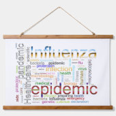 Influenza-Grippe Wandteppich Mit Holzrahmen (Vorne)