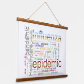 Influenza-Grippe Wandteppich Mit Holzrahmen (Gewinkelt)