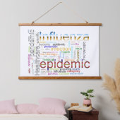 Influenza-Grippe Wandteppich Mit Holzrahmen (Schlafzimmer)