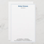 Info-Adresse für benutzerdefinierte FirmennamenSta Briefpapier (Vorne/Hinten)