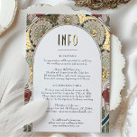 INFO Aquamarin Gold Vintage Jugendstil einfügen Folien Feiertagspostkarte<br><div class="desc">Art Nouveau Vintage Hochzeit INFO Karte von Alphonse Mucha in einem floralen, romantischen und whimsical Design. Viktorianische Schnörkel ergänzen klassische Deko-Schriftart. Bitte geben Sie Ihre persönlichen Informationen ein, und Sie sind fertig. Wenn Sie das Design weiter ändern möchten, klicken Sie auf den blauen Button "Anpassen". Vielen Dank, dass Sie mein...</div>