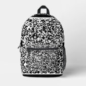 Info-Backpack für benutzerdefinierte QR-Code-Prüfu Bedruckter Rucksack (Vorderseite)