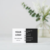 Info-Business-Card für benutzerdefinierte Logo-Nam Visitenkarte (Stehend Vorderseite)