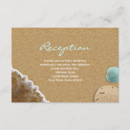 Info-Card für Sand und Muscheln Beach Empfang Begleitkarte