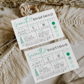 Info Card Mint Green Bridesmaid | Imitats Gold Des Einladung