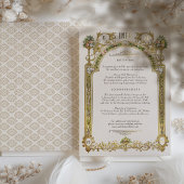 Info Card Viktorianisch Royal Elegance Wedding Folieneinladung
