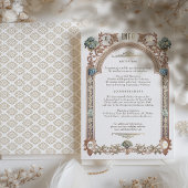 Info Card Viktorianisch Royal Elegance Wedding Folieneinladung