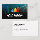 Info Data Graphs | Analysis Logo Visitenkarte (Vorne/Hinten)
