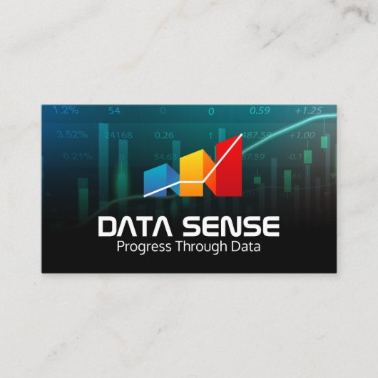 Info Daten Diagramme | Analyse Logo Visitenkarte (Vorderseite)