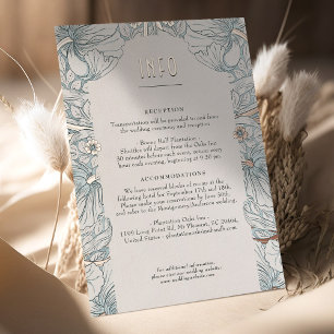 Info & Details Vintage Viktorianische Blumenhochze Folieneinladung