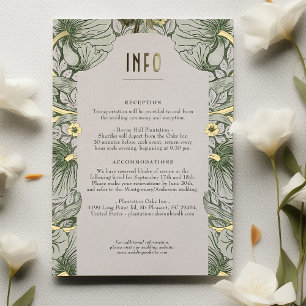 Info & Details Vintage Viktorianische Blumenhochze Folieneinladung