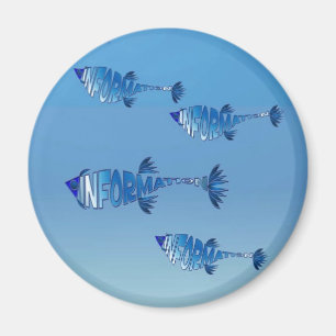 Info-Fisch-Familie Magnet