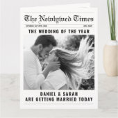 Info-Foto zum Newspapier-Hochzeitsprogramm Karte (Vorderseite)