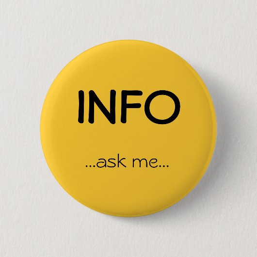 Info,… fragen mich… button (Vorderseite)