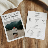 Info-Karte für den Trauzeuge "Minimal Foto Request Einladung