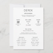 Info-Karte für den Trauzeuge "Minimal Foto Request Einladung (Rückseite)